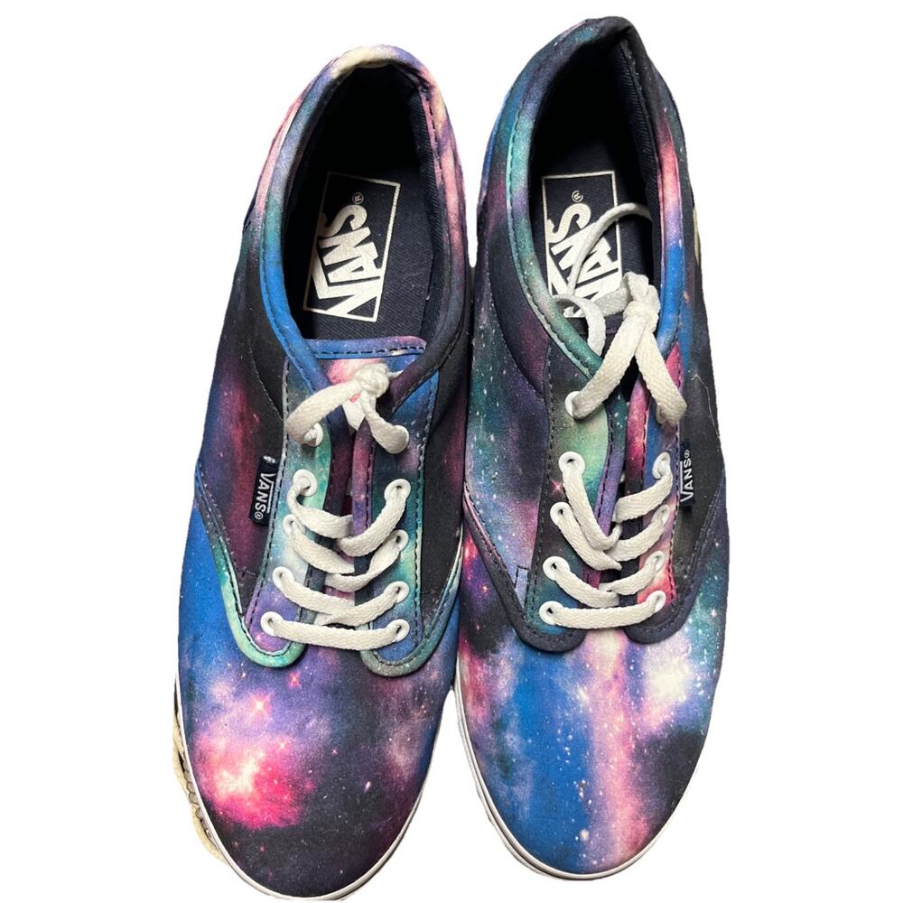 Vans Women’s Galaxy Multicolor Cosmic Lace-Up Shoes Size 7.5 EUC